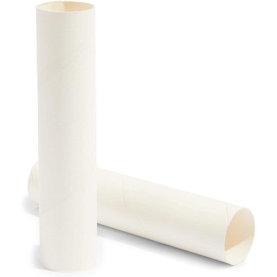 Bright Creations 30-Pack White Cardboard Tubes for Arts and Crafts, DIY Craft Paper Roll (1.6 x 8 in)