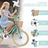 Okak Girls Bike with 20IN Wheel and Woven Basket, Kids Bike with Adjustable Seat and Yellow Tires, Mini Bike for 7-10 Years Old Kids - 4 of 4
