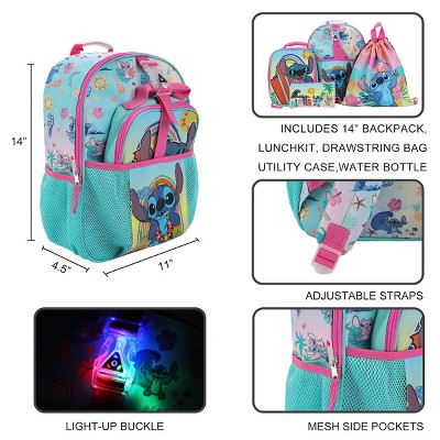 Disney Lilo & Stitch 5-Piece Backpack & Lunchbox Set - image 4