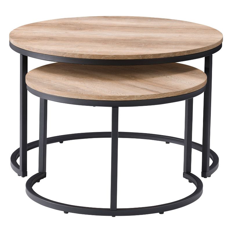 Set of 2 Forth Worth Round Nesting Coffee Table - CorLiving, 4 of 10