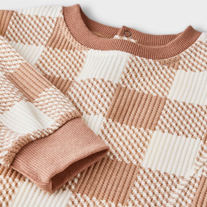 Grayson Collective Baby Boys&#39; Seamed Romper - Brown, 3 of 7