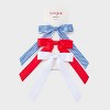 Girls' 3pk Gingham Bow Barrette Set - Cat & Jack™ Blue/White/Red - 2 of 3