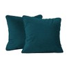 Factory Direct Partners Kids' Novelty Soft Density 18"x18" Microfiber Pillow with Piping Peacock Green - 3 of 4