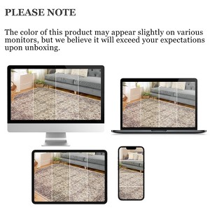 Vintage Boho Area Rugs, Vintage Washable Runner Rugs, Soft Modern Pastel Carpets for Living Room Bedroom Nursery Office Farmhouse - 1 of 4