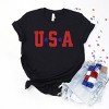 USA Stars - Women's Short Sleeve Graphic T-Shirt - 3 of 4