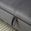 VYNXARIA Aijia 63" Grey Velvet Multifunctional Storage Ottoman - Stylish & Practical - 3 of 4