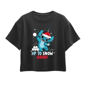 Girls' - Disney - Up To Snow Good Short Sleeve Boxy Graphic T-Shirt - 1 of 3