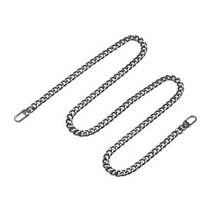 Unique Bargains Shoulder Bag Handbag Iron Flat Purse Chain Strap with Buckles - 1 of 3