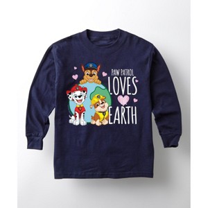 Boys' - Paw Patrol - Loves Earth Long Sleeve Graphic T-Shirt - 1 of 4