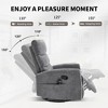 Heat Massage Manual Recliner Chair with Rocker and Swivel in Fabric for Living Room - 4 of 4