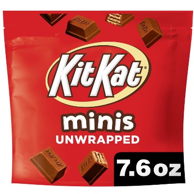 Kit Kat Candy Milk Chocolate Unwrapped Minis - 7.6oz : Target