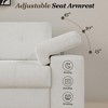 85" Modern 3-Seater Sofa, Adjustable Armrests, Plush Chenille Upholstery, Deep Seat & Button Tufted Back. For Living Room, Bedroom. Easy Assembly. - 4 of 4