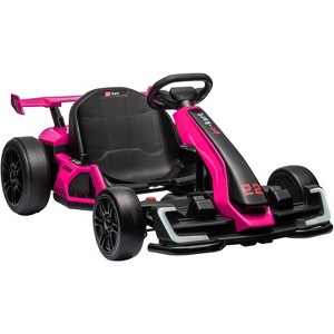 coucheta 24V Kids Go Kart, 300W Powerful Electric Drift Kart Car with Adjustable Seat, IDE On Toy with 4 Speed Mode, Eva Tire, for Age 6-12 - 1 of 4