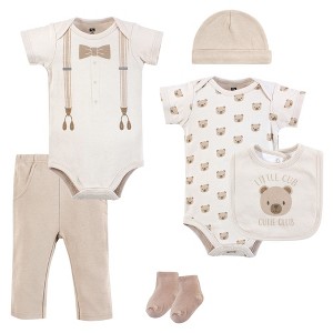 Hudson Baby Infant Boy Cotton Layette Set, Cutie Club - 1 of 4