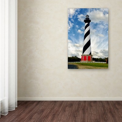 Cape Hatteras Lighthouse Black and White Canvas Art