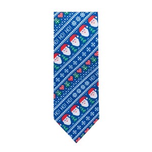 Jacob Alexander Men's Santa Claus Gifts Hearts Snowflakes Diagonal Pattern Regular Length Neck Tie - 1 of 4