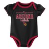 NFL Arizona Cardinals Girls' White 3pk Bodysuit - 3 of 4