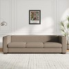 3 Seater Sofa with Cup Holders, Corduroy Upholstered Modern Sofas for Living Room, Lounge or Office Seating, Wide Armrest Couch-Maison Boucle - 2 of 4