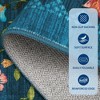 5x7 FT Modern Washable Area Rug, Vintage Floral Soft Carpet with Non Slip Backing, Low Pile Stain Resistant Foldable Floor Mat for Home - 4 of 4