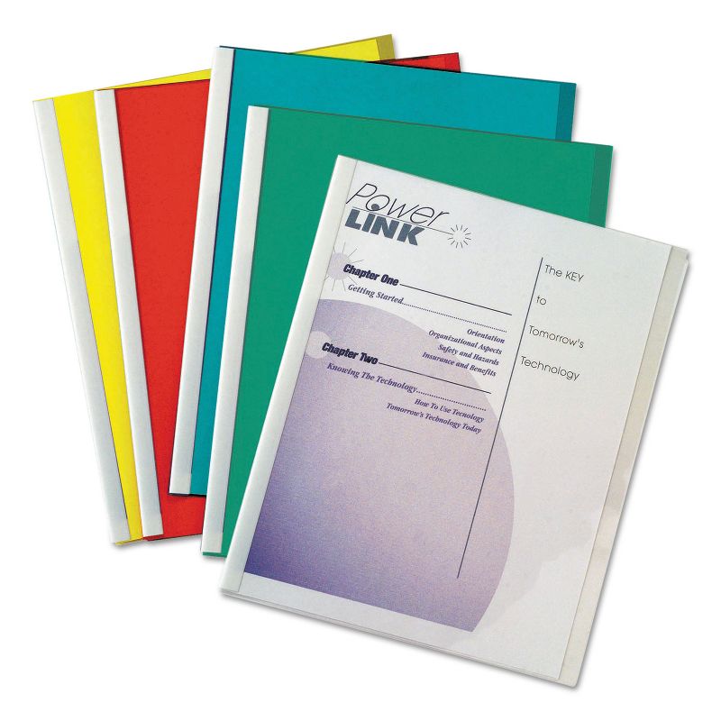 C-Line Report Covers with Binding Bars Vinyl Assorted 8 1/2 x 11 50/BX 32550, 1 of 4