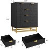 Nasitip 5 Drawer Dresser for Bedroom, Modern Chest with Gold Metal Base & Handles, Storage Cabinet for Closet, Living Room - 2 of 4