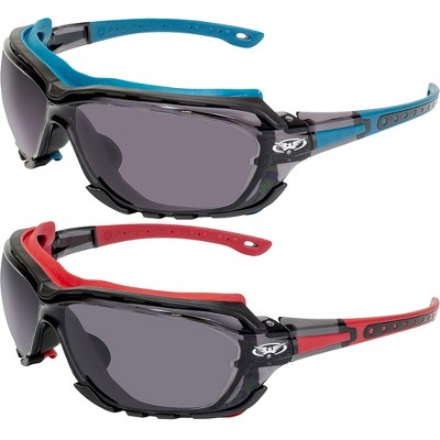 2 Pairs of Global Vision Eyewear Octane Safety Motorcycle Glasses