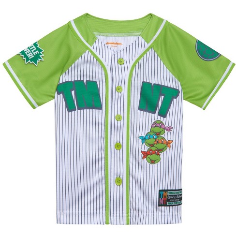 Teenage Mutant Ninja Turtles Mesh Baseball Jersey Button Down Shirt Little Kid to Big - image 1 of 4