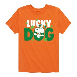 Boys' - Peanuts - Snoopy Lucky Dog Short Sleeve Graphic T-Shirt - 1 of 4