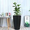 Dexmalle Set of 2 Faux Rattan Tall Planters Outdoor Indoor Large Planters with Water Level Monitor Inner Bucket - 3 of 4