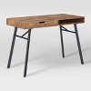 Auston Flared Leg Wood Grain Desk - CorLiving - 3 of 4