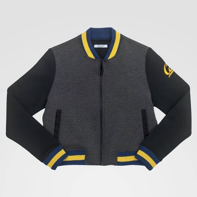 NCAA California Golden Bears Cropped Varsity Jacket - Charcoal XS