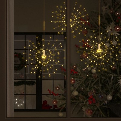 vidaXL Outdoor Christmas Firecrack Lights 10pcs Warm White 7.9 in. 1400LEDs