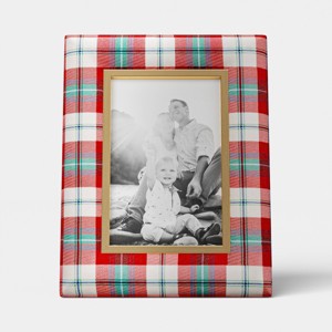4"x6" Plaid Picture Frame - Threshold™ - 1 of 4