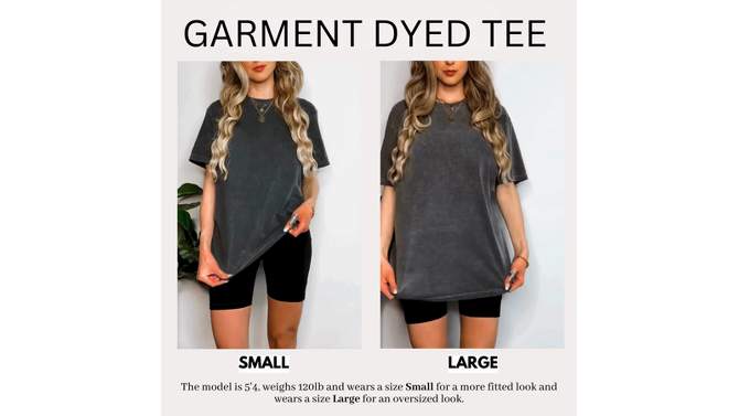 Simply Sage Market Women's Girl Put Your Records On Short Sleeve Garment Dyed Tee, 2 of 4, play video