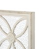 Olivia & May 44"x13" Wooden Floral Panel Wall Decor with Cutout Metal Backing and Beaded Frame White: Modern Botanical Art - image 3 of 4