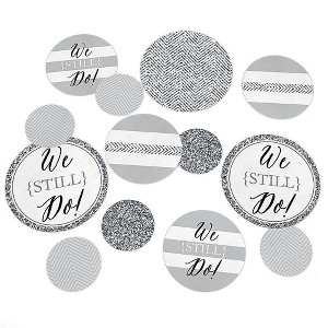 Big Dot of Happiness We Still Do - Wedding Anniversary Giant Circle Confetti - Anniversary Party Decorations - Large Confetti 27 Count - 1 of 4
