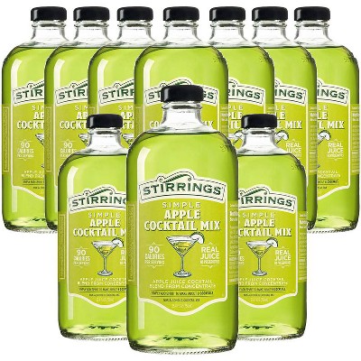 Stirrings Simple Apple Cocktail Mix 750ml Bottles - Real Juice No Preservatives - 90 Calories - Drink Mixer