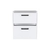 INFURNIC Nightstands Modern Nightstand with Two Drawers and Metal Handles for Bedroom Storage, White, 12.72"*15.75"*18.58" - 2 of 4