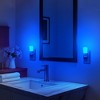 YANSUN 2-Pack 1W Plug-In Light Sensor Night Lights, Vertical Design, Blue Light (with Blue Shade), Slide Dimming, US Plug - 3 of 4