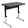 36" Canvas & Color Adjustable All Purpose Table Black/Walnut - Calico Designs: Modern Standing Desk with Steel Frame - image 2 of 4