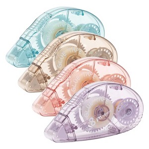 Itopfox 4 Pack Double Sided Tape Roller, Scrapbook Supplies, Glue Tape Roller for Crafts, Double-Sided Adhesive Tape Runner for Scrapbooking, School - 1 of 4