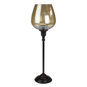 Northlight 16.25" Decorative Large Golden Luster Brown Stemmed Votive Candle Holder - 1 of 4
