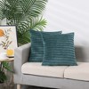 Unique Bargains Thick Velvet Striped Pleated Front Pillow Covers 2 Pcs - 3 of 4