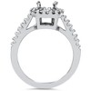 Pompeii3 1/2ct SI Pave Halo Diamond Engagement Ring Setting 14K White Gold - 3 of 4