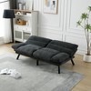 70'' Velvet Thick Cushion 2-Seater Sofa with Sleeper Sofa, Metal Feet, and Modern Design - 4 of 4