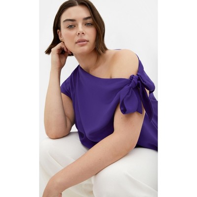 Women's Plus Size Elisa Top - violet | CITY CHIC