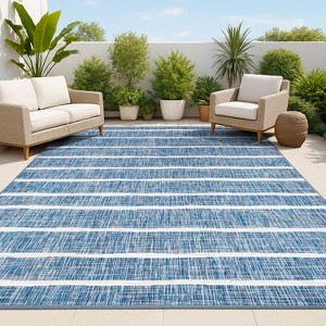 JONATHAN Y Colonia Berber Stripe Indoor/Outdoor Area Rug - 1 of 4