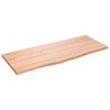 vidaXL Wall Shelf Light Brown 39.4 in.x15.7 in.x0.8 in. Treated Solid Wood Oak - 2 of 4