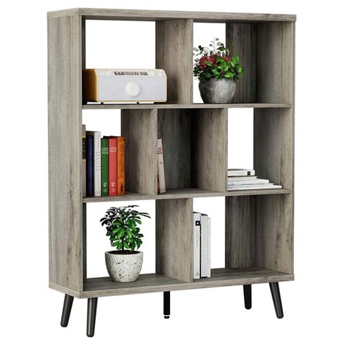 US 3-Tier Storage Shelf Organizer Wood Bookshelf Open Bookcase 12 Cubes 