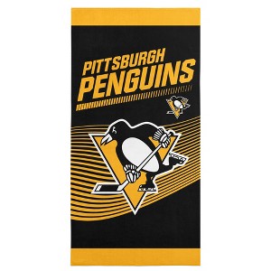 Sweet Home Collection NHL Pittsburgh Penguins 30" x 60" Beach Towel - 1 of 3